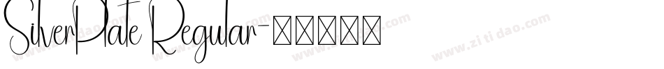 SilverPlate Regular字体转换